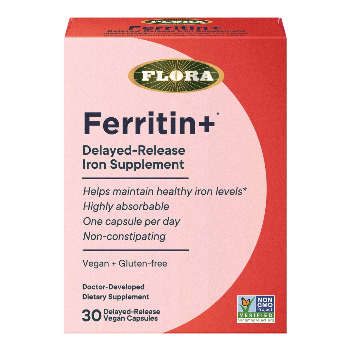Flora Ferritin+ plant-based iron supplement