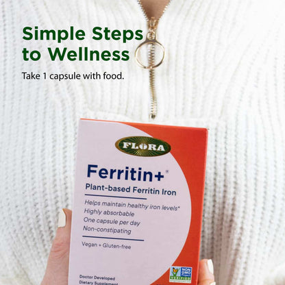 Flora Ferritin+ plant-based iron supplement